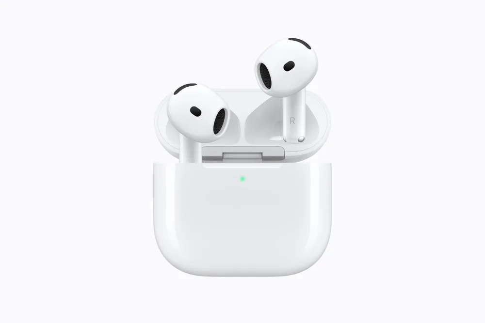 AirPods 5 shown with the charging case